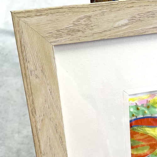 A short video panning across a vibrant abstract collage. A yellow and teal mixed media collage reflecting on the joy found in life when you thoughts, actions, and emotions align with your values. 